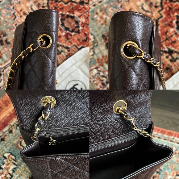 Chanel Vintage Diana Medium Caviar Brown Flap bag - Picture 9 of 11
